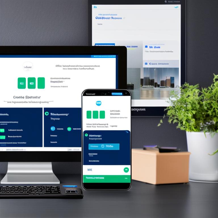The image showcases a modern and sleek interface of Stock AI service on M-able Wide platform, with a user interacting with the AI chatbot on a PC. The interface displays real-time stock information and a chat window where the user can ask questions and receive natural language responses, highlighting the convenience and user-friendly nature of the service.
