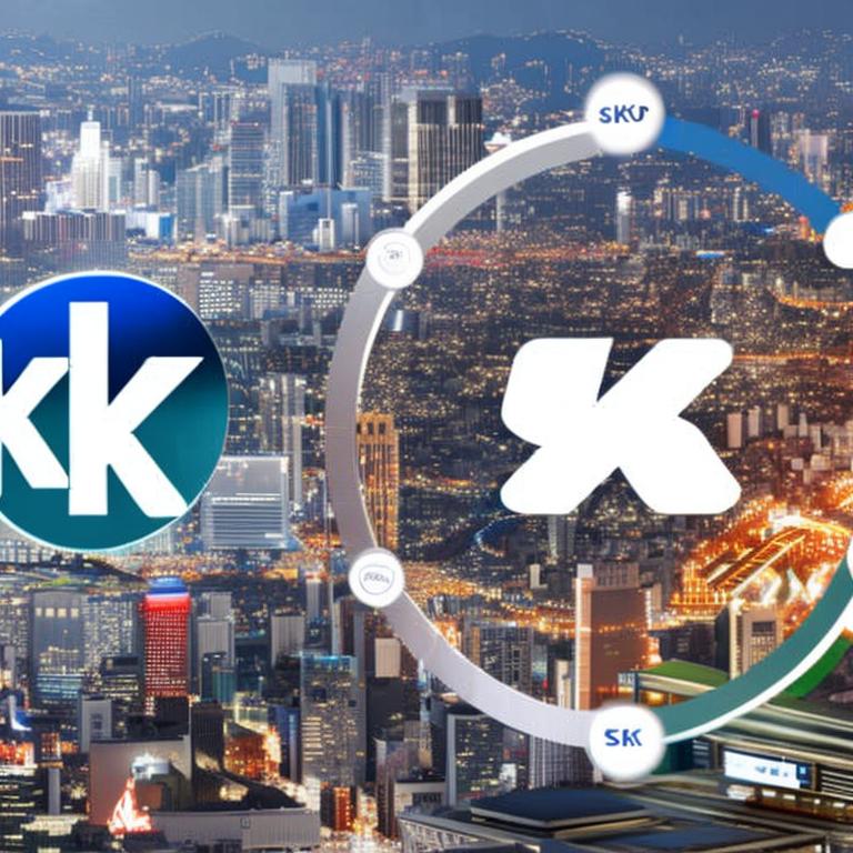 An illustration showing the merger of two AI semiconductor companies, Sapien and Rebellion, under the leadership of SK Telecom. The image depicts the collaboration and synergy between the two companies in developing specialized NPUs for AI operations, aiming to enhance their competitiveness in the global AI semiconductor market. The logos of SK Telecom, Samsung Electronics, and KT are also featured, symbolizing the collective effort of major Korean IT companies in advancing AI technology.
