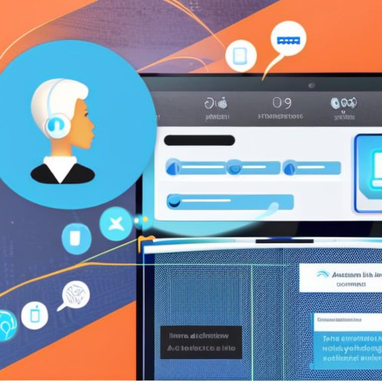 An illustration showing a futuristic virtual assistant interacting with a user, symbolizing the integration of advanced AI technology in voice assistants like Amazon's Alexa. The virtual assistant is depicted as a sleek, modern interface engaging in natural conversation with the user, highlighting the concept of conversational AI and the evolution of voice assistant technology.